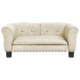 Cama para perros de terciopelo crema 70x45x30 cm en Camas para perros | Comprar online en Foru.es