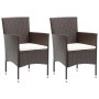 Juego de comedor para jardín de 3 piezas marrón de vidaXL, Conjuntos de jardín - Ref: Foro24-3072448, Precio: 195,72 €, Descu...