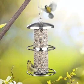 HI Comedero para pájaros colgante acero inoxidable 14x27,5 cm de HI, Comederos para pájaros - Ref: Foro24-445612, Precio: 21,...