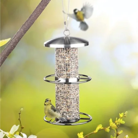 HI Comedero para pájaros colgante acero inoxidable 14x27,5 cm de HI, Comederos para pájaros - Ref: Foro24-445612, Precio: 21,...