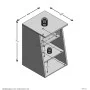 FMD Mesita gaming auxiliar 2 compartimentos abiertos 49,4x50x77,7 cm de FMD, Almacenamiento para CD y DVD - Ref: Foro24-44422...