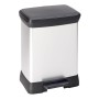 Curver Papelera de pedal Deco rectangular plateado 30 L de Curver, Cubos de la basura y papeleras - Ref: Foro24-443828, Preci...