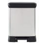 Curver Papelera de pedal Deco rectangular plateado 30 L de Curver, Cubos de la basura y papeleras - Ref: Foro24-443828, Preci...