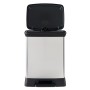 Curver Papelera de pedal Deco rectangular plateado 30 L de Curver, Cubos de la basura y papeleras - Ref: Foro24-443828, Preci...
