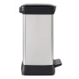 Curver Papelera de pedal Deco rectangular plateado 30 L de Curver, Cubos de la basura y papeleras - Ref: Foro24-443828, Preci...