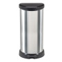 Curver Papelera de pedal Deco con forma D plateado 40 L de Curver, Cubos de la basura y papeleras - Ref: Foro24-443826, Preci...