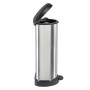 Curver Papelera de pedal Deco con forma D plateado 40 L de Curver, Cubos de la basura y papeleras - Ref: Foro24-443826, Preci...