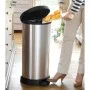 Curver Papelera de pedal Deco con forma D plateado 40 L de Curver, Cubos de la basura y papeleras - Ref: Foro24-443826, Preci...
