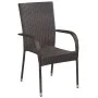 Set de comedor de jardín 3 pzas ratán sintético marrón de vidaXL, Conjuntos de jardín - Ref: Foro24-3072481, Precio: 212,90 €...