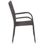 Set de comedor de jardín 3 pzas ratán sintético marrón de vidaXL, Conjuntos de jardín - Ref: Foro24-3072481, Precio: 212,90 €...