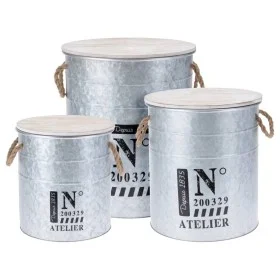 H&S Collection Set de cajas de almacenaje cinc con cuerda de H&S Collection, Cestas para almacenaje - Ref: Foro24-442176, Pre...
