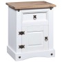 Mesita de noche Corona Range pino mexicano blanco 53x39x66 cm de vidaXL, Mesitas de noche - Ref: Foro24-282618, Precio: 79,74...