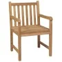 Sillas de jardín con cojines 4 uds madera de teca blanco crema de vidaXL, Sillas de jardín - Ref: Foro24-3073021, Precio: 603...