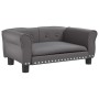 Cama para perros de cuero sintético gris 70x45x30 cm en Camas para perros | Comprar online en Foru.es