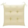 Sillas de jardín con cojines 4 uds madera de teca blanco crema de vidaXL, Sillas de jardín - Ref: Foro24-3073021, Precio: 603...