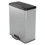 Curver Papelera de pedal Deco rectangular plateado 65 L de Curver, Cubos de la basura y papeleras - Ref: Foro24-443822, Preci...
