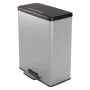 Curver Papelera de pedal Deco rectangular plateado 65 L de Curver, Cubos de la basura y papeleras - Ref: Foro24-443822, Preci...