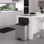 Curver Papelera de pedal Deco rectangular plateado 65 L de Curver, Cubos de la basura y papeleras - Ref: Foro24-443822, Preci...