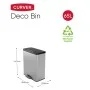 Curver Papelera de pedal Deco rectangular plateado 65 L de Curver, Cubos de la basura y papeleras - Ref: Foro24-443822, Preci...