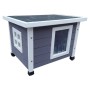 @Pet Casa de exterior de gato XL madera gris y blanco 68,5x54x51,5 cm de @Pet, Mobiliario para gatos - Ref: Foro24-443051, Pr...
