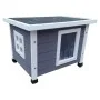 @Pet Casa de exterior de gato XL madera gris y blanco 68,5x54x51,5 cm de @Pet, Mobiliario para gatos - Ref: Foro24-443051, Pr...