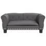 Cama para perros de cuero sintético gris 70x45x30 cm en Camas para perros | Comprar online en Foru.es