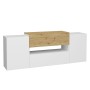 FMD Mueble de TV/equipos de música roble y blanco 182x33x70,2 cm de FMD, Muebles TV - Ref: Foro24-444216, Precio: 210,99 €, D...
