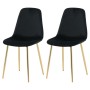 Venture Home Sillas de comedor 2 uds Polar terciopelo negro y latón de Venture Home, Sillas de comedor - Ref: Foro24-444705, ...