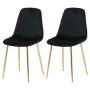 Venture Home Sillas de comedor 2 uds Polar terciopelo negro y latón de Venture Home, Sillas de comedor - Ref: Foro24-444705, ...