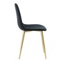 Venture Home Sillas de comedor 2 uds Polar terciopelo negro y latón de Venture Home, Sillas de comedor - Ref: Foro24-444705, ...