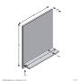 FMD Espejo de pared con estante roble artesanal 54,5x13,5x67,5 cm de FMD, Espejos - Ref: Foro24-444220, Precio: 72,56 €, Desc...