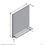 FMD Espejo de pared con estante roble artesanal 54,5x13,5x67,5 cm de FMD, Espejos - Ref: Foro24-444220, Precio: 77,86 €, Desc...