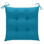 Sillas de jardín 8 uds madera teca con cojines azul claro de vidaXL, Sillas de jardín - Ref: Foro24-3072908, Precio: 656,10 €...