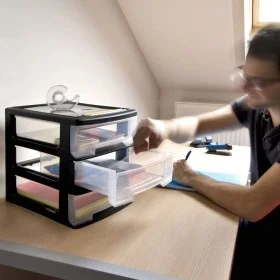 Curver Cajonera de sobremesa Babel negro y transparente A4 3x5 L de Curver, Organizadores de escritorio - Ref: Foro24-443814,...