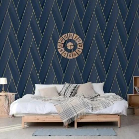 DUTCH WALLCOVERINGS Papel pintado Geometric azul y dorado de DUTCH WALLCOVERINGS, Papel pintado - Ref: Foro24-442574, Precio:...