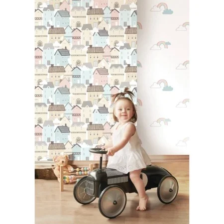 Noordwand Papel pintado Mondo baby Clouds blanco, azul y rosa de Noordwand, Papel pintado - Ref: Foro24-444884, Precio: 29,21...