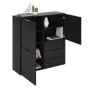 FMD Cómoda con 3 puertas y 3 cajones negro de FMD, Cajoneras - Ref: Foro24-443703, Precio: 279,41 €, Descuento: %