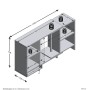 FMD Unidad de almacenaje de esquina modular con estante abierto blanco de FMD, Aparadores - Ref: Foro24-443704, Precio: 128,1...