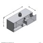 FMD Banco de almacenaje con 2 cajones roble y blanco 108,9x41,7x46,1cm de FMD, Bancos para recibidores y almacenamiento - Ref...