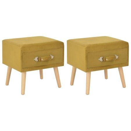 Mesitas de noche 2 unidades 40x35x40 cm terciopelo mostaza de vidaXL, Mesitas de noche - Ref: Foro24-276383, Precio: 102,11 €...