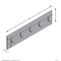 FMD Handcrafted oak wall coat rack 108.9x1.5x28.1 cm by FMD, Hat and coat racks - Ref: Foro24-444221, Price: 54,47 €, Discoun...