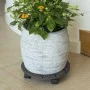 Nature Soporte con ruedas para plantas redondo madera gris Ø30 cm de Nature, Soportes para macetas - Ref: Foro24-446401, Prec...