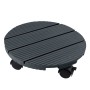 Nature Soporte con ruedas para plantas redondo madera gris Ø30 cm de Nature, Soportes para macetas - Ref: Foro24-446401, Prec...