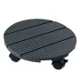 Nature Soporte con ruedas para plantas redondo madera gris Ø30 cm de Nature, Soportes para macetas - Ref: Foro24-446401, Prec...
