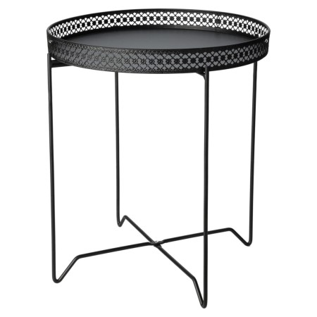 H&S Collection Mesa auxiliar redonda negra de H&S Collection, Mesas auxiliares - Ref: Foro24-445864, Precio: 35,76 €, Descuen...
