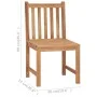 Sillas de jardín 4 unidades madera maciza de teca con cojines de vidaXL, Sillas de jardín - Ref: Foro24-3073103, Precio: 448,...