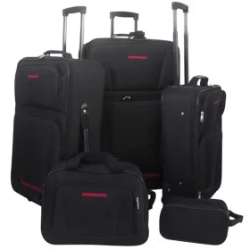 Juego de maletas de viaje 5 piezas negro de vidaXL, Maletas - Ref: Foro24-90154, Precio: 115,93 €, Descuento: %