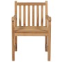 Sillas de jardín 4 uds madera maciza de teca con cojines negros de vidaXL, Sillas de jardín - Ref: Foro24-3073026, Precio: 62...