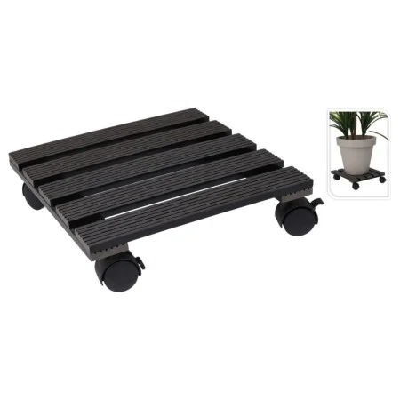 ProGarden Gray square plant stand with wheels 29x29 cm by ProGarden, Pot stands - Ref: Foro24-446746, Price: 24,67 €, Discoun...