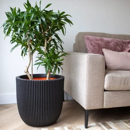 Capi Groove Blumentopf schwarz 43x41 cm von Capi, Töpfe und Pflanzgefäße - Ref: Foro24-445489, Preis: 96,45 €, Rabatt: %